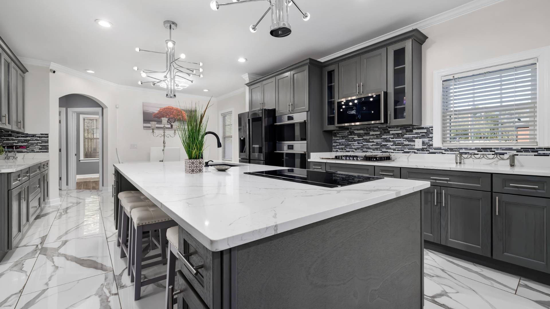 A sparkling clean kitchen serviced by S&M Absolute Cleaning