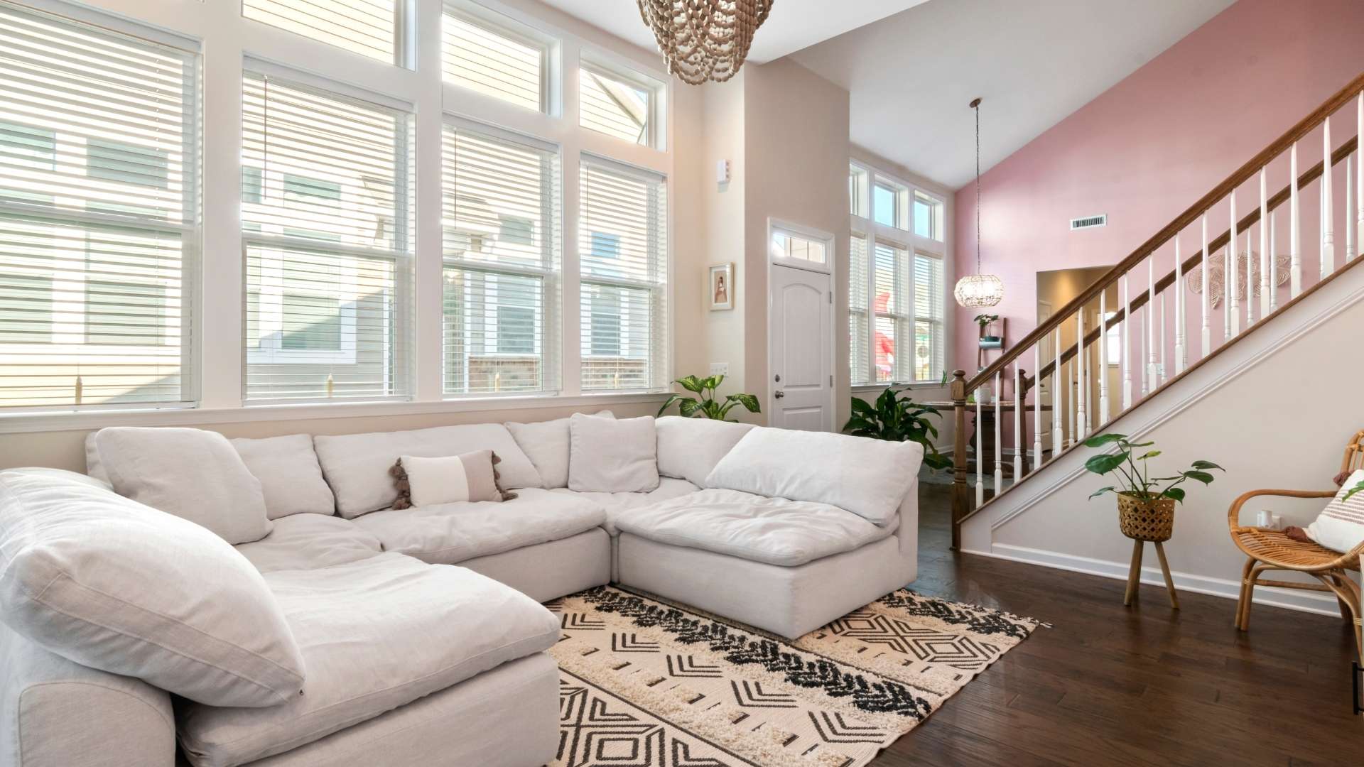 A bright, spotless living room serviced by S&M Absolute Cleaning