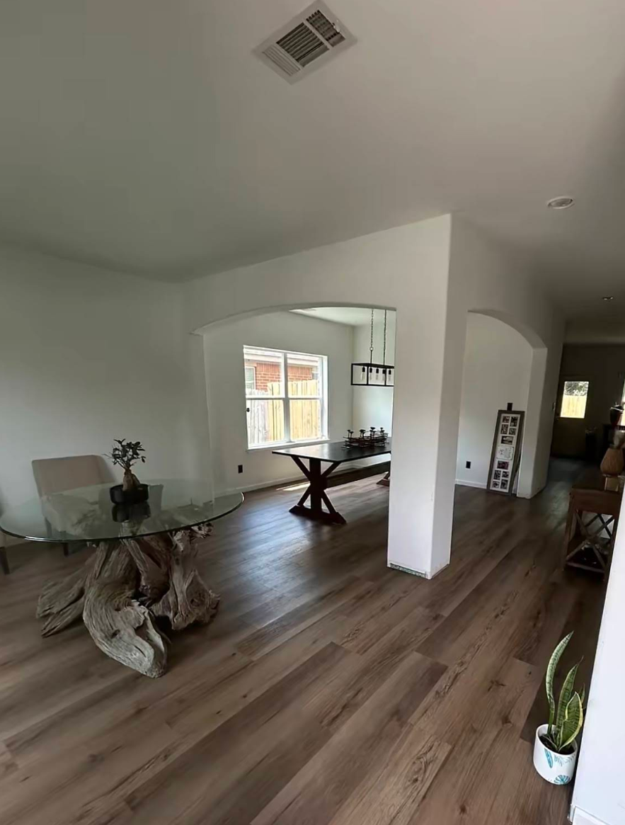 Spotless open-concept living and dining area cleaned by S&M Absolute Cleaning